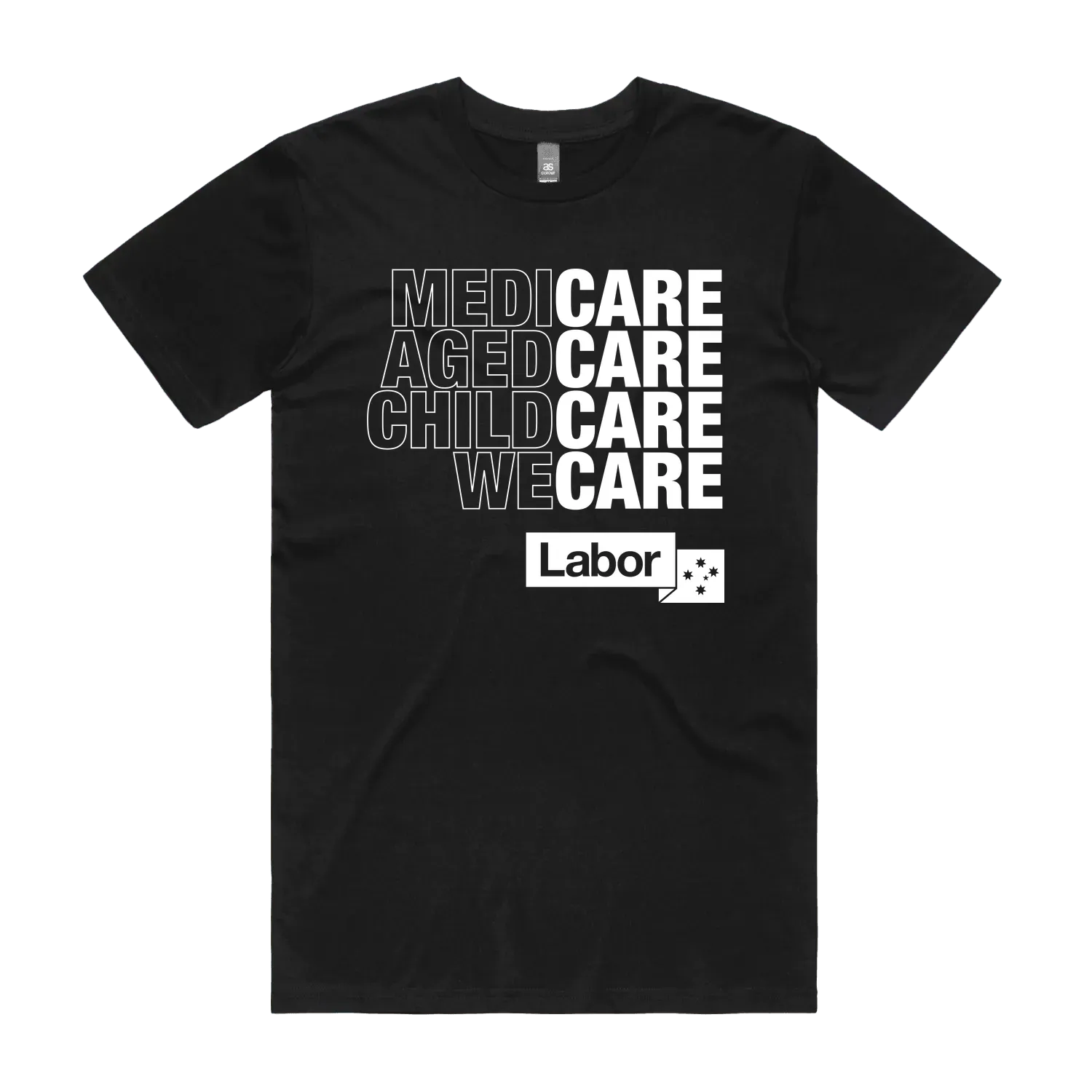 Black front flat lay