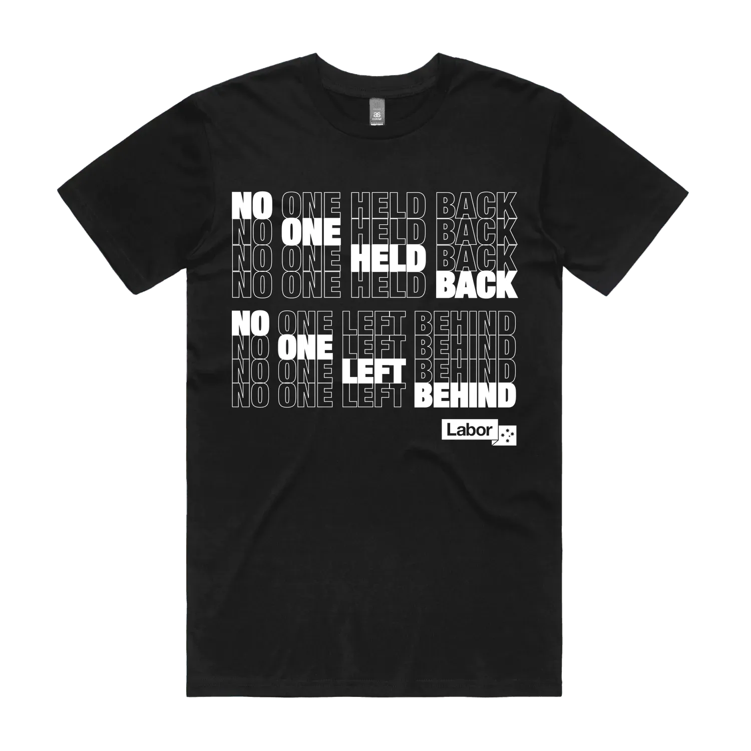 Black front flat lay