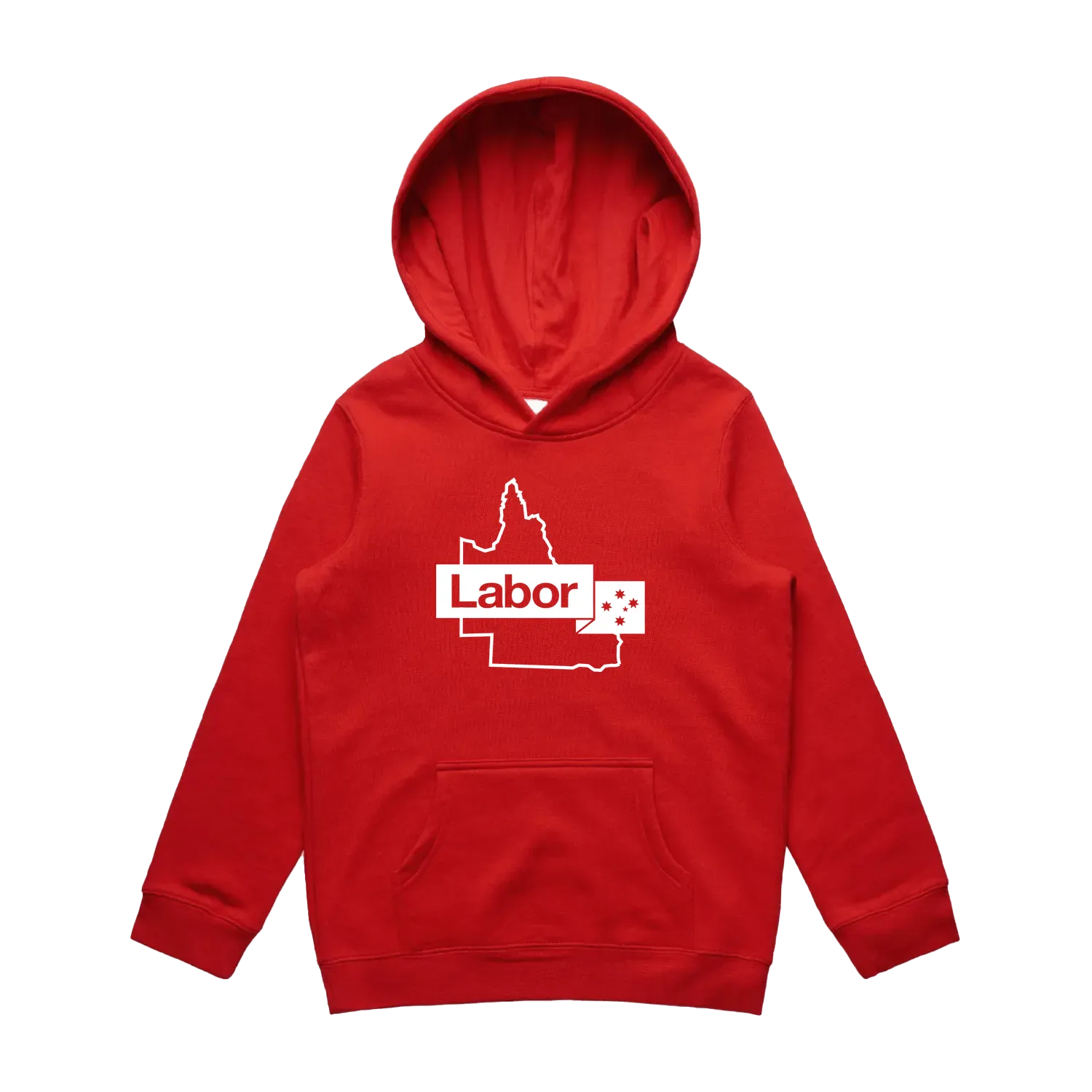 Red front flat lay